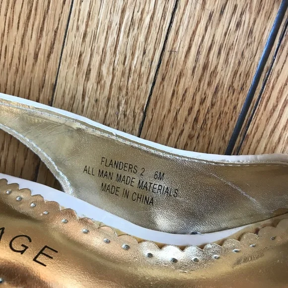 6M - Cream Patten Leather Open Toe Heels - Picture 5 of 5